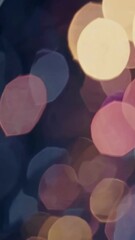 Poster - Vibrant bokeh light transition: colorful defocused circles in motion