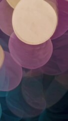 Poster - Colorful abstract bokeh light transition with circles gradually shifting from bright to dark
