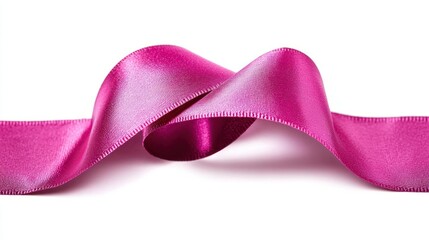 Poster - a hot pink satin ribbon with rich texture and bold lighting 