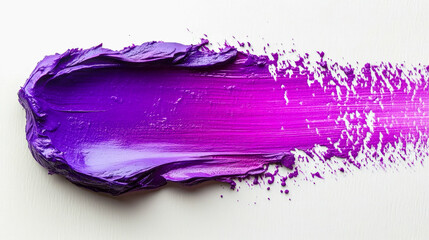 Aufkleber - A streak of vivid purple paint spreads on a smooth white surface, showcasing an artistic blend of color and texture