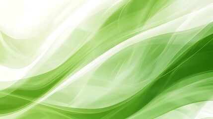 Poster - Green colored abstract waves forming elegant design patterns subtly