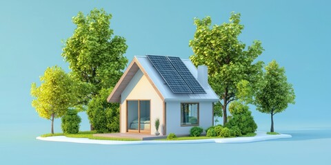 Poster - A minimalistic 3D tiny house with eco-friendly features 