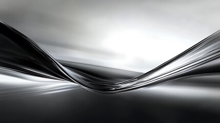 Poster - Black And White Abstract Swirling Lines Create Elegant Effects
