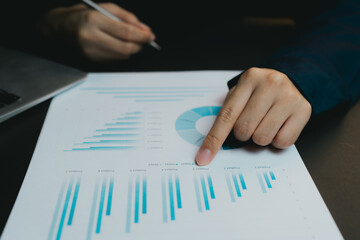 Poster - Detailed Analysis of Financial Data with Charts and Graphs