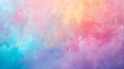 Poster - Abstract pastel colors blending seamlessly in a dreamy cloud-like formation