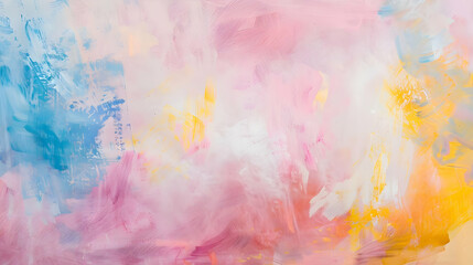 Poster - Abstract pastel colors blending softly, creating a serene and dreamy background