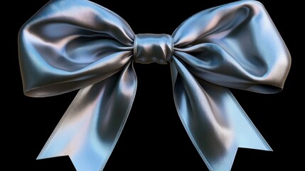 Poster - A realistic ribbon bow in a satin finish, with rich texture and lighting effects 