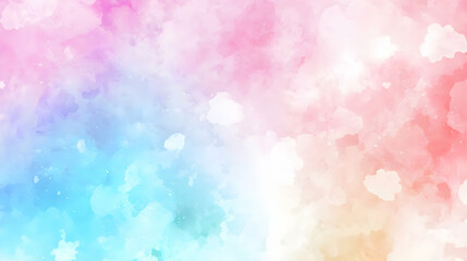 Poster - Colorful abstract watercolor background with soft pastel hues and textures