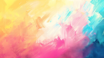 Poster - Abstract colorful painting with vibrant hues blending together softly