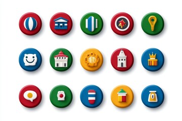Poster - All type of emojis, stickers, emoticons flat vector illustration symbols All world countries flags, Hands, man, woman, workers, fruit drinks food house, animals, activity, sport icons set, collection