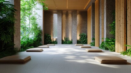 Poster - A room with a lot of greenery and a lot of cushions