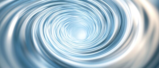 Aufkleber - A swirling pattern of light blue tones creates a mesmerizing vortex effect, drawing the viewer into a serene, dreamlike space.