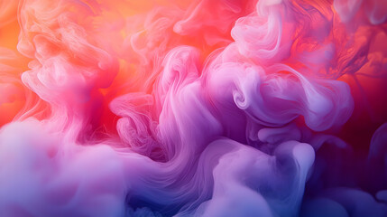 Poster - Colorful swirling smoke patterns in vibrant hues creating an abstract background
