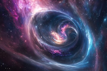 cosmic nebula swirling vortex of stellar dust and gas