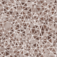 Poster - geometric pattern. rounded solid shapes in frames. compact triangles size. mono tone colored style. 