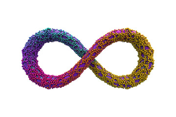 Fototapete - Infinity loop signifies neurodiversity with the concept ADHD isolated on transparent background