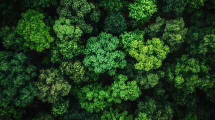 Poster - A detailed close-up view of vibrant green leaves clustered on a group of trees, showcasing their rich texture and natural beauty.