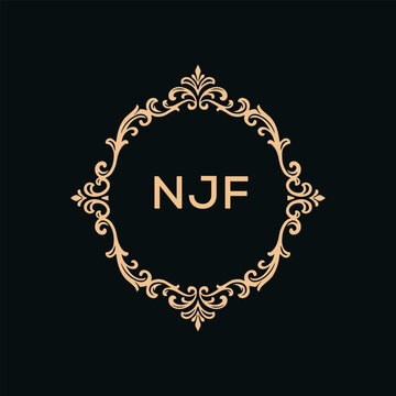 NJF creative minimalist letter logo.