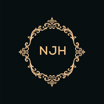 NJH creative minimalist letter logo.