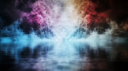 Leinwandbilder - Liminal space between human connection and essence ethereal waters digital art surreal environment abstract concept