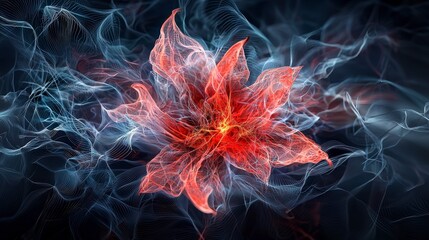 Aufkleber - Abstract visualization of emotional algorithms digital art conceptual colorful depth modern design