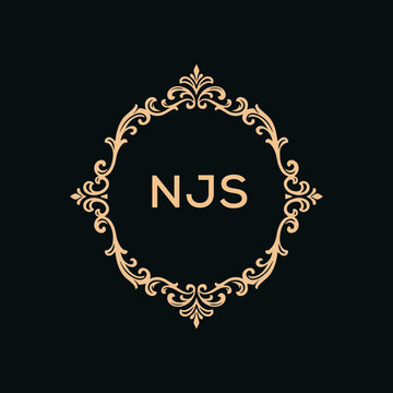 NJS creative minimalist letter logo.