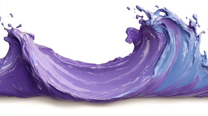 Leinwandbilder - Abstract Purple and Blue Paint Wave Splash