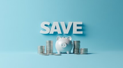 Poster - Bold save word stacked on three c's conceptual art creative studio graphic design environment eye-catching concept