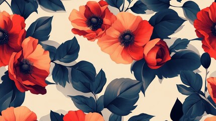 Poster - Creating a bold and dynamic floral pattern design studio graphic design creative space close-up floral inspiration