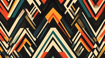 Poster - Creating a bold and geometric seamless pattern design studio graphic art digital environment top-down view abstract concepts