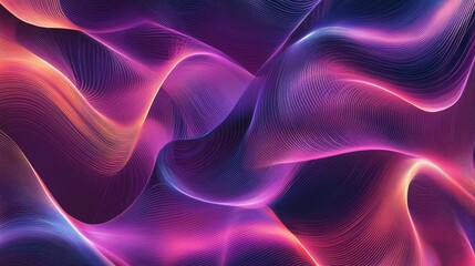 Poster - Create a contemporary design with thin wavy lines design studio digital artwork modern environment artistic viewpoint flowing aesthetics