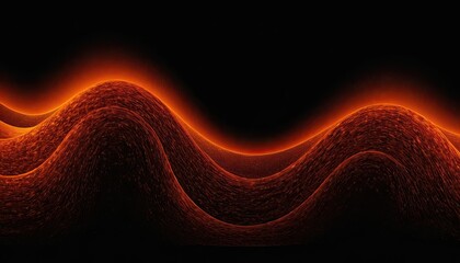 Poster - A red wave is in the dark with a black background
2