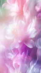 Poster - Ephemeral blooms, A dreamlike dance of pastel petals in soft focus