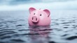 © Nattapun - Bankruptcy protection piggy bank stranded in dark waters exploring debt recovery and asset management