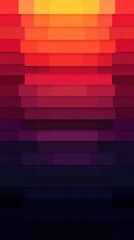 Poster - Abstract Geometric Gradient, Harmonious Blend of Warm to Cool Hues