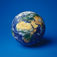 earth globe, blue background, environmental