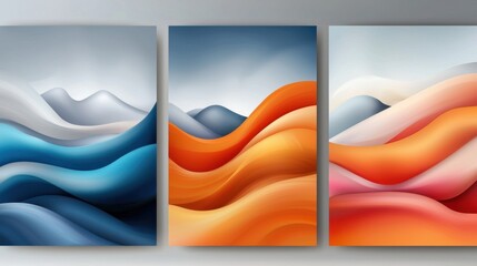 Poster - Vibrant Retro Gradient Posters from the 70s