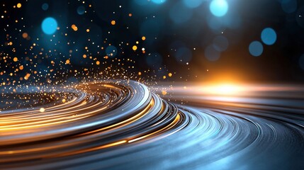 Poster - Stunning Abstract Technology Background with Dynamic Flow