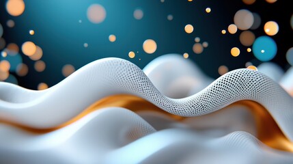 Poster - Abstract Futuristic Wave Pattern Design in Layers