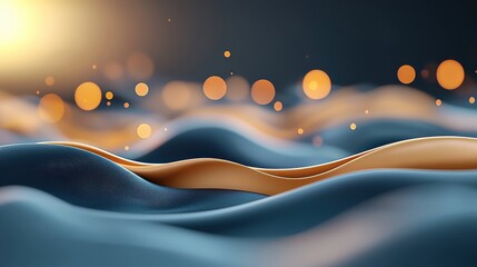 Poster - Realistic 3D Wave Formation with Bokeh Background