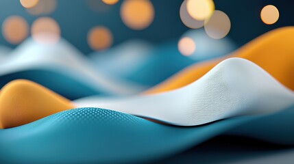 Poster - Futuristic 3D Wave Pattern Design