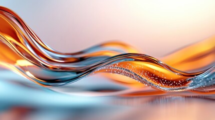 Poster - Fluid Geometric Waves in Photorealistic Design