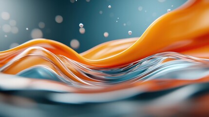 Poster - Fluid Waves in Motion with Photorealistic Detail
