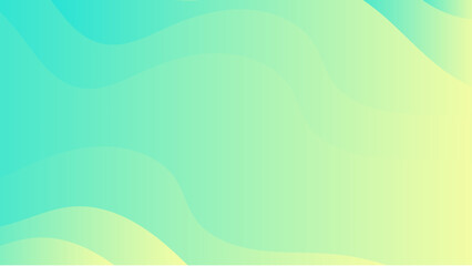 Fototapete - Green Blue Abstract Background Soft Waves. Gradient Fluid Wave Banner Template Design.  Gradient Green Blue liquid Wave Background. Tech glow from curved lines Design