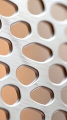 Poster - Laser-etched metal with geometric patterns, precision and modernity in high-tech texture.