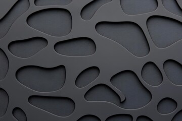 Poster - Futuristic black matte surface with embossed design, sleek and modern high-tech appearance exudes sophistication.