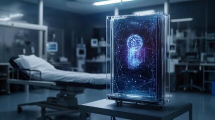 Poster - Holographic access point for secure treatments hospital digital technology clinical environment close-up innovation