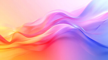 Leinwandbilder - Smooth and colorful abstract waves are creating a vibrant and dynamic background, perfect for various design projects