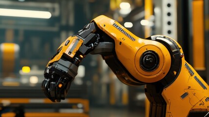 Poster - Advanced Robotic Arm in Modern Industrial Setting for Automation