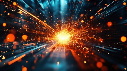 Poster - Brilliant Sparkling Explosion with Dynamic Light and Particles